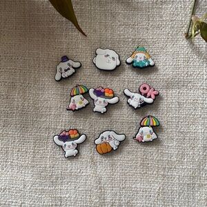 NEW 9 pcs CUTE Sanrio Cinnamoroll Crocs Clog Shoe Charms Shoe Decorations